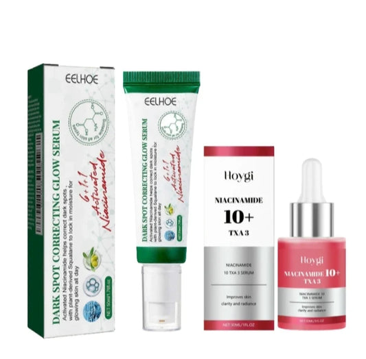 Eelhoe Dark Spot Correcting Glow Serum + Hoygi Niacinamide Brightening Serum (duo)